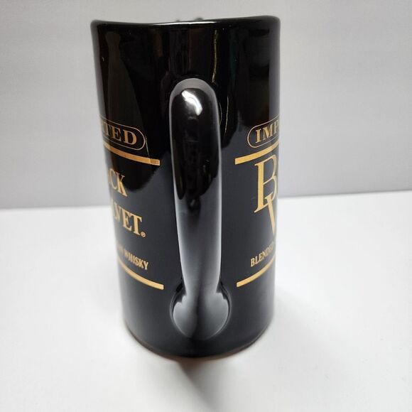 Vintage Imported BLACK VELVET Blended Canadian WHISKEY 6" Ceramic Pitcher Mug - Picture 2 of 6